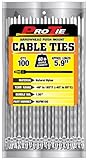 Pro Tie N5PM100 5.9-Inch Arrowhead Push Mount Cable Tie Natural Nylon 100-Pack [並行輸入品]