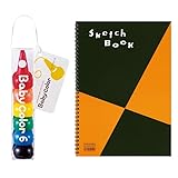 ラングスジャパン Babycolor ベビーコロール クレヨン 6色セット + マルマン maruman スケッチブック 図案シリーズ A4 画用紙 S131 2点セット