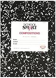 School Smart Marbleback Composition Books - Flexible Cover- 8 1/2 x 7 inches - 36 Sheet Count [並行輸入品