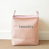 Yiliey 耐久性 矩形 ランドリーバスケット 汚れた服 洗濯かご 保育園 収納バスケット おもちゃ収納用-ピンク
