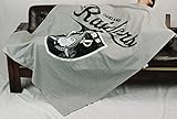 Oakland Raiders NFL Sweatshirt Throwブランケット、グレー