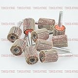 10 PC 1/4 「シャンク 20 mmx 25 mm フラップホイール / 研磨パッド研磨サンドペーパー粒度 80