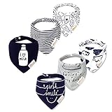 スタイ ビブ ベビー 花柄 三角 バンダナ 柔らかい おしゃれ スナップ よだれかけ サイズ調整可能 男女兼用 出産祝い 贈り物 6枚セット (Cセット)