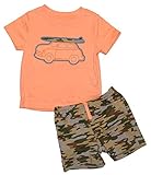 Carter 's Surf Volkswagen Beetle 2 Piece Baby Boys Top &カモフラージュショートパンツ衣装セット