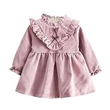 ホットセールwoaillsコットン秋長袖プリンセスドレス服装服 – 幼児用キッズベビーガールズ 24M パープル 1