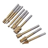10 PC / HSS セットをルーティング木ロータリー研削ビットミリングファイルカッター彫刻 # T 1 K