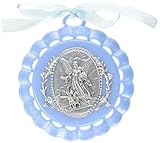 Roman Baby Cradle Medal in Gift Box (Blue) by Roman