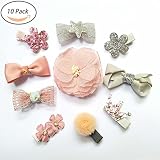 E-SHOP ヘアピン ヘアクリップ ヘアアクセサリー 10個 セット ピンク+グレー カラフル 子供 髪飾り 髪留め 可愛い ヘアクリップ リボン 子供も通用 キッズ 髪留め ヘアバンド ヘアピン 