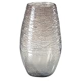 Torre & Tagus 902162B Glass Thread Silver Lustre Vase - Tall,Silver,Tall [並行輸入品]