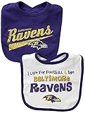 NFL Baltimore Ravens幼児よだれかけ、2パック パープル