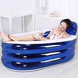 折りたたみ式バスタブ付き大人用インフレータブルバスタブ子供用プール ( 色 : 青 )