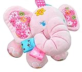 (エイチケーエイチ) HKH 今日からお友達 タイプ2 ベビー & キッズ 音が鳴る 人形 仕掛け 知育 遊具 子供 赤ちゃん おもちゃ ぬいぐるみ (ゾウさん ピンク)