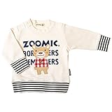 2017年 春物 ZOOMIC ズーミック ボーダーリブ アップリケ トレーナー アイボリー◇70cm