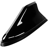 Izumi-Japan 【製品保証書付き】 車用 アンテナ シャークフィン型 汎用 防水加工 高級感 ドレスアップ カスタマイズ 取り付け 簡単 (ブラック)