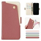 MAGICASE for iphone12ケース手帳型 いphone12 ケース 手帳型 おしゃれ iphone12pro ケース 手帳型 女性 アイホン12ケース手帳型 衝撃吸収 全面保護 スマホケース iphone 12 マグネット式 軽量 iphone 12 カバー 高級PUレザー 擦り傷防止 携帯ケースiphone12 カード収納 スタンド機能 人気 大人 6.1インチ (スイカレッド)