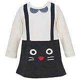 2016年 秋冬 UZUCHAT ウズチャット ジャンスカ風アップリケ ワンピース UZULAND ウズランド ブラック◇100cm