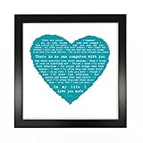 The Beatles , In My Life , Personalised Framed Print Heart – 理想的な結婚記念Personalizedロマンチックギフト