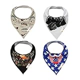 ALVABABY 赤ちゃん ビブ 三角 よだれかけ スナップ サイズ調整可能 4枚セット SH06-PC-JP