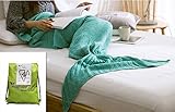 Hughapy? knitted Mermaid Tail Blanket for Adults Teens,Kids Crochet Snuggle Mermaid,All Seasons Seat