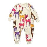 ベビー女の子Botton Long Sleeve Sleep ' n Playロンパースジャンプスーツ