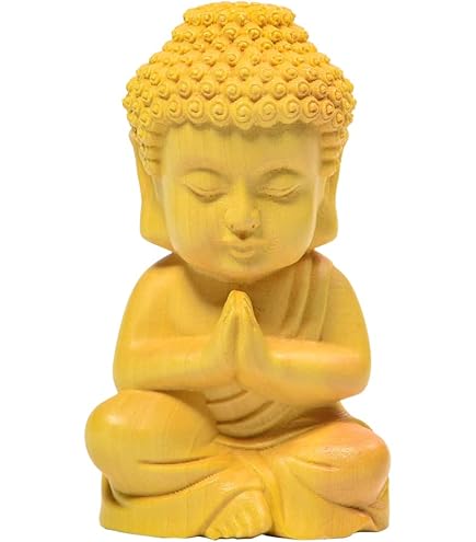 Amazon｜釈迦 ミニ 仏像 可愛い 高級天然ツゲ木彫り釈迦如来像 曹洞宗