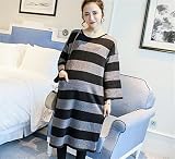 マタニティウェア 服 ワンピース 夏 ボーダー ゆったり カジュアル ワンピース 妊婦服 産前 産後 レディース マタニティワンピース フリーサイズ ダークグリーン