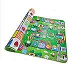 子供遊びクロールマット　プレイマット　赤ちゃんギフトゲーム　キャンプ場ピクニック　アルファベット　ファーム　知育カーペット　ラグマット　折畳収納便利　屋外活動マート 安心 健康　両面利用 (300*1