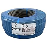 テイコク ビニルキャブタイヤコード VCTF 2CX0.5SQ 灰色 100m巻