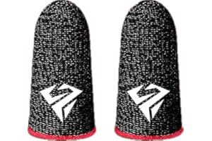 6枚 ゲーミング 指サック ゲーム用 荒野行動 PUBG 高級 手汗対策 (赤)