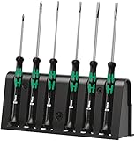 Wera 2035/6 Kraftform MicroSlotted/Phillips Electronics Screwdriver Set and Rack, 6-Piece by Wera