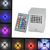 カラフルな3 W RGB Sun Flower /正方形/バタフライ壁ランプサーフェスインストールLED照明器具照明、カラー変更するワイヤレスリモートコントロールライト調光機能付き、メモリ関数、16色