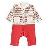 ニシキ Bon chou chou ボンシュシュ ノルディック長袖前開きカバーオール P2813 80cm レッド・P2813