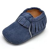 （イスタミコ) Estamico 幼児ユニセックススエードモカシンは、まず靴をウォーキング 13センチメートル ブルー ブルー