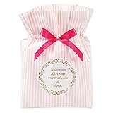 HEADS リボン付ポットカバー 巾着タイプ ストライプピンク-L (10枚) JS-PI5 まとめ売り 5パック