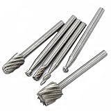 6本セッ ドリル カッター 3.17mm軸 超硬 タングステン バー シャンク 研磨 研削
