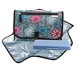 おむつ替えマット 防水シート ポケット付き コンパクト おむつポーチ 収納 ベビー用品 出産祝い 花火柄