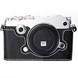 OLYMPUS PEN-F M43 専用 手作り 牛革 バッグカバー ボディケース (Black)