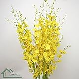 Coobl人工シルクフラワーSenior装飾バタフライOrchid Bouquet花ウェディングブーケ花嫁Holding Garlands Vine Plant花嫁DIY花アートホームデコレーション1