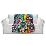 ブランケットウルトラソフトFuzzy 4サイズ！DIANOCHEデザインからby Dean Russo Basset Hound Dog 31ホームDecor Unique Designer芸術的スタ