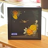 [florence du]プリザーブドフラワー 花時計（フラワークロック） (オレンジ)