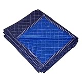 UBOXES 72 " x 80 "経済移動ブランケット、12パック、プロフェッショナルキルト地ブルー/ブルー( blankeco4312 )