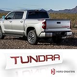 Haruクリエイティブ – トヨタタンドラ2014 – 2018背面テールゲートレター挿入デカールつや消しアルミニウム – メタリックレッド