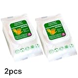 2 PACK ORGANIC CUCUMBER HAND & BODY WIPES WITH ORGANIC ALOE VERA EXTRACT, ALCOHOL, PARABEN FREE by N