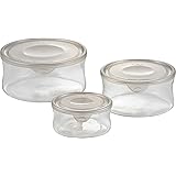 iwaki(イワキ) 耐熱ガラス 保存容器 グレー 3点セット New パック & レンジ BT-NPR3GY3