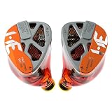 HARMONIC EMPIRE Xiao Qiao インイヤーモニター、10mmグラフェンダイヤフラムダイナミックドライバーIEM、ゲーミングIEMイヤホン、セミオープンバック付きHiFi有線イヤホン、5軸CNCハイパープレシジョン樹脂 (Orange, 4.4mm)