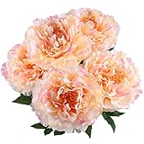 gtideaシルク牡丹人工フラワーアレンジメントのウェディングBouquetsホームオフィス床花瓶フィラー表センターピースデコレーションピンク