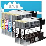 LC12-4PK 【4色 + BK2本 合計6本】(ブラザー用) B/ue製 互換 インクカートリッジ 対応機種プリンター J6910CDW J6710CDW J6510DW J5910CDW J960DN J960DWN J955DN J955DWN J860DN J860DWN J840N J825N J810DN J810DWN J710D J710DW J705D J705DW J940N J925N J740N J725N J540N J525N 【購入からサービス】