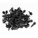 トヨタ100個ブラックプッシュ型ファスナーリベット保持クリップ