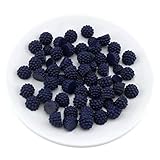 gresorth 50 pcs人工ブラックラズベリースライスFake Strawberry Fruits Decoration Photography Props