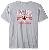MLB Minnesota Twinsメンズ画面プリントTシャツ、ヘザーグレー、2 x T